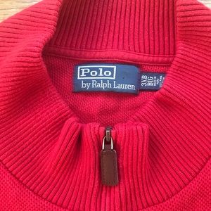 Polo Ralph Lauren sweater with suede elbows patches. Size BIG 3XB. New.